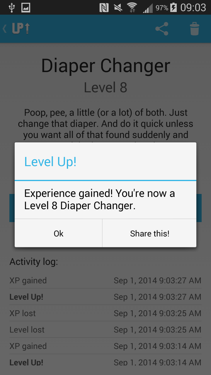 Level Up Popup